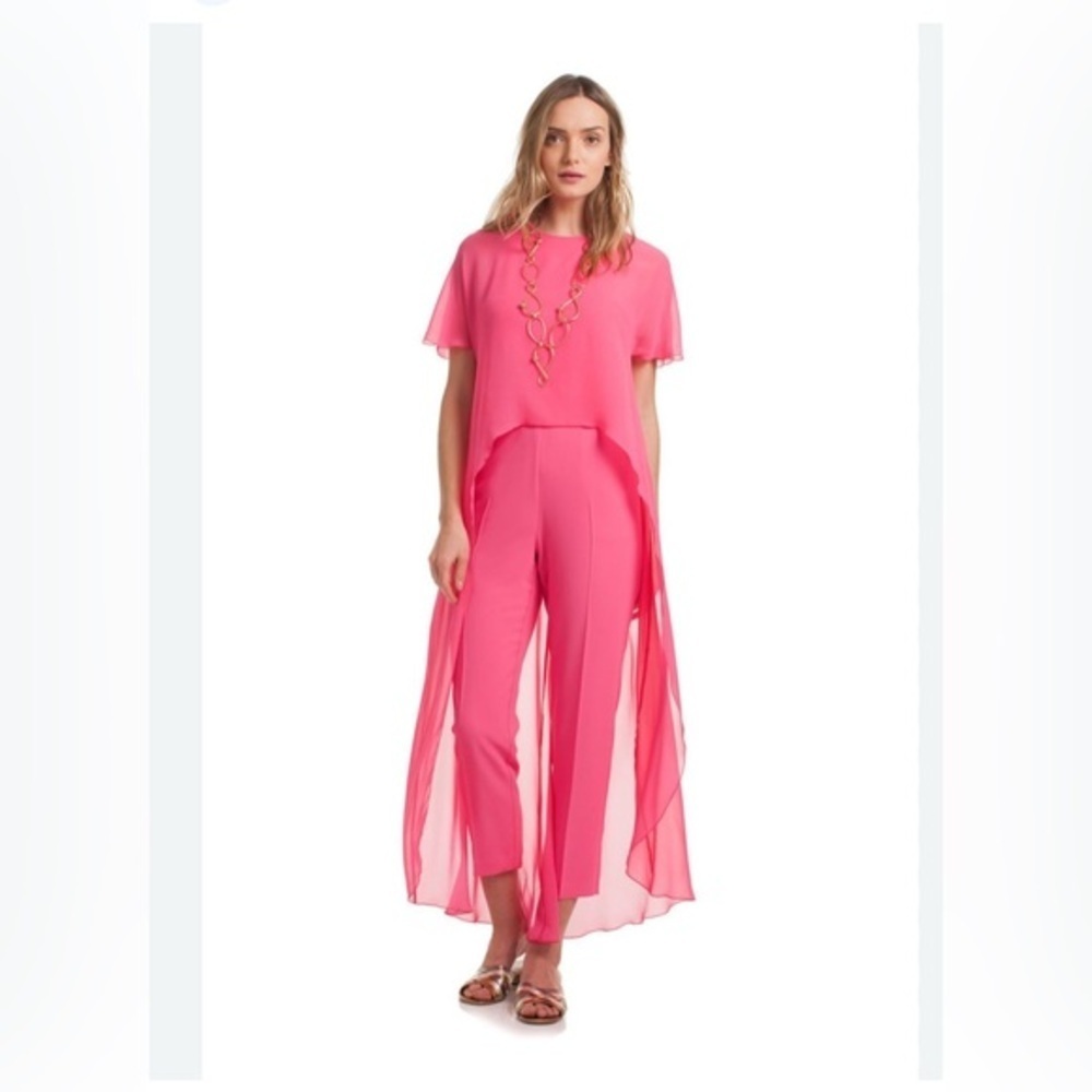 Trina Turk Vibrant Pink High Low Dress